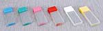 Microscope slides ISO 8037 76x26, corners 90 with colour end