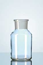 Reagent bottle, wide neck from SODA-LIME GLASS neck with standard ground joint