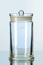 DURAN specimen jar with ground, knobbed lid