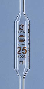 Bulb pipettes, 1 mark, BLAUBRAND ETERNA, class AS, conformity certified