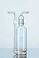 DURAN® gas washing bottle with fused-in filter disk, with standard ground joint and cap